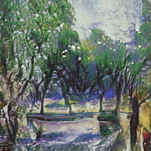 Neural network Fauvist landscape